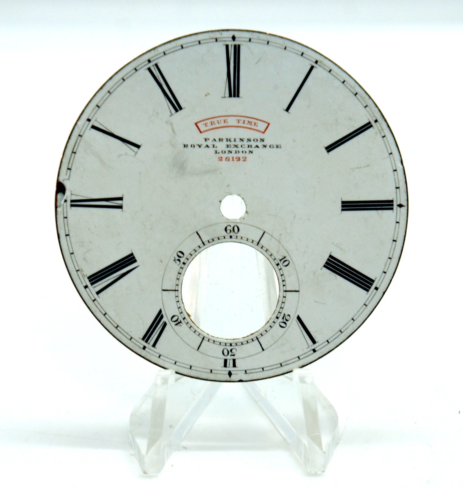NICE 52.3 mm VINTAGE POCKET WATCH DIAL PARKINSON ROYAL EXCHANGE LONDON TRUE TIME