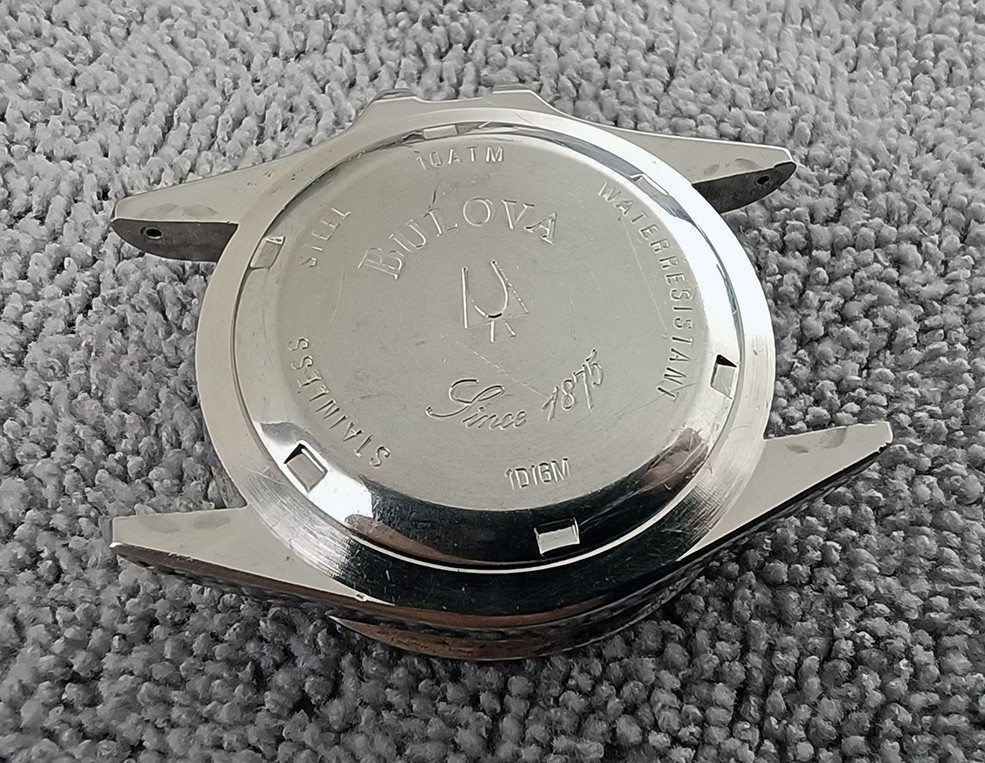 ORIGINAL BULOVA 1D16M STAINLESS STEEL CASE SIZE 39 MM SWISS MADE AS-IS FOR PARTS