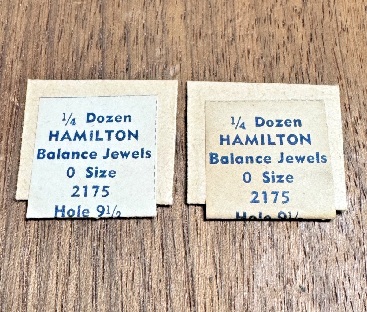 LOT X 6 Hamilton Original # 236140/2175 BALANCE JEWELS lower 981-983-985 0s NOS