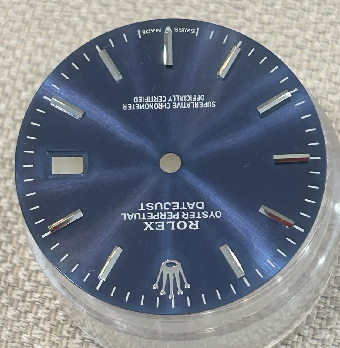 Rolex Mens Datejust Custom Blue Stick Marker Dial For 16014 16030 16234 116234