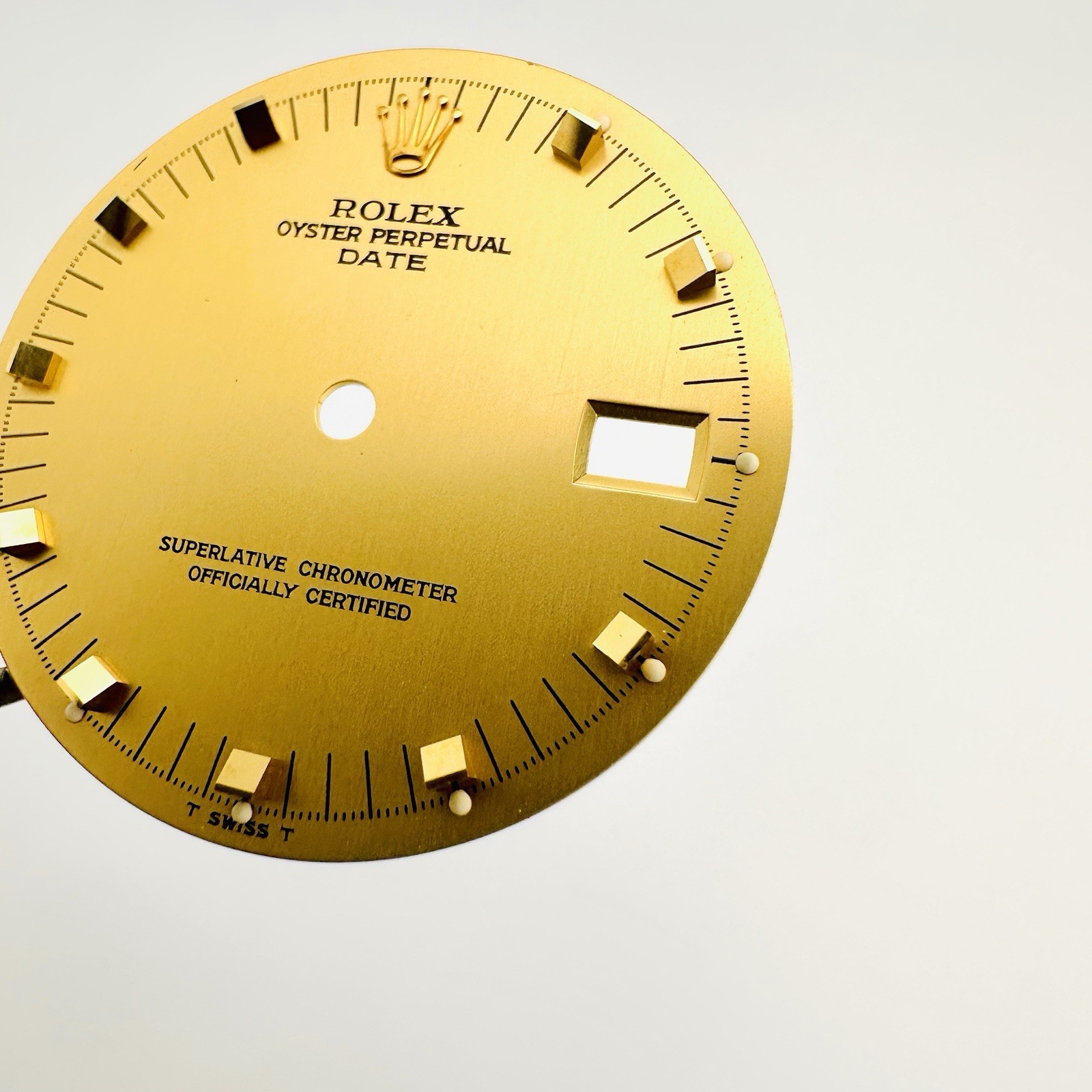 Auth. Rolex Champagne Doorstop Markers Tritium Dial 34mm Date 15053 15233 15058