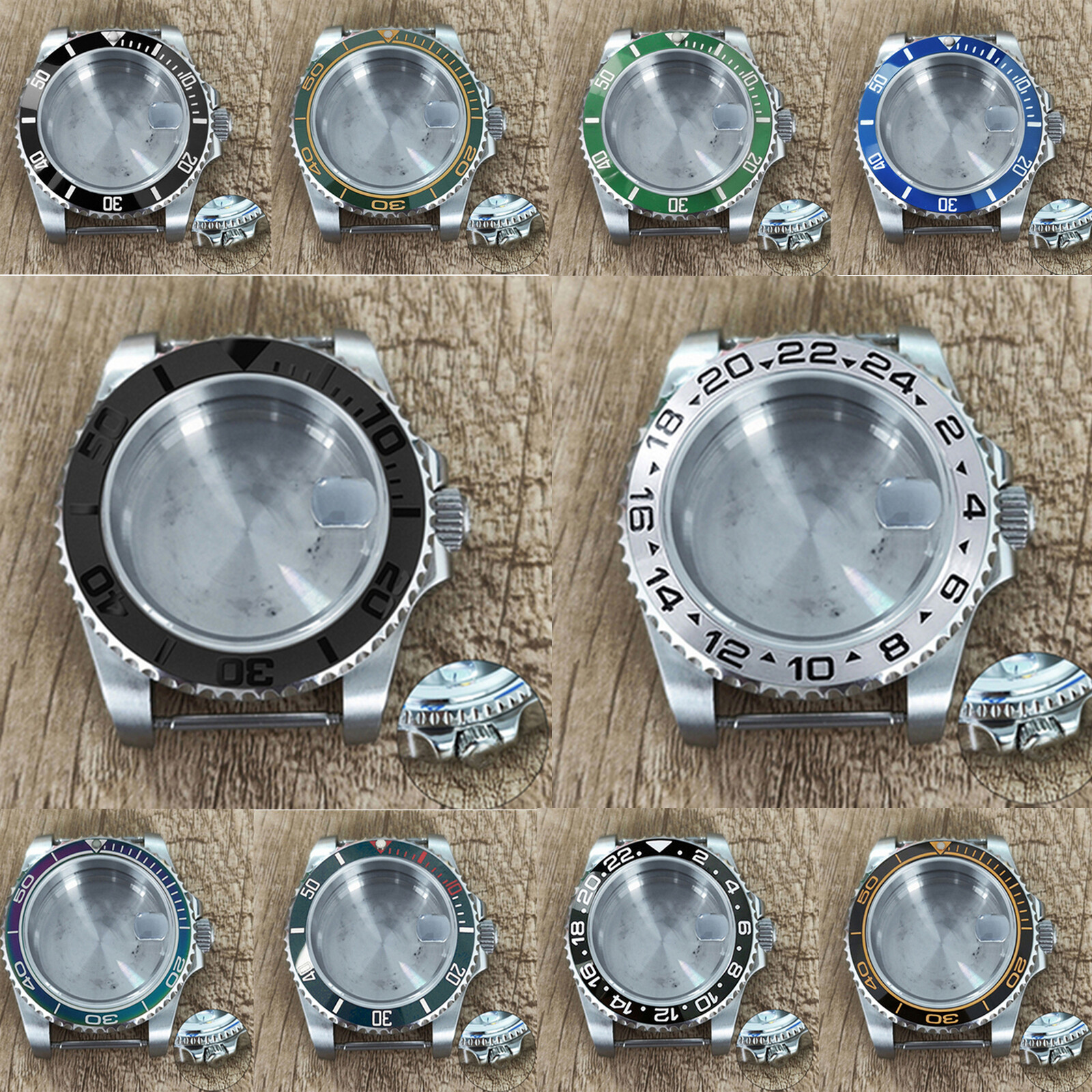 40mm Stainless Steel Watch Case Sapphire Glass Case for NH35 Mechanical Movement