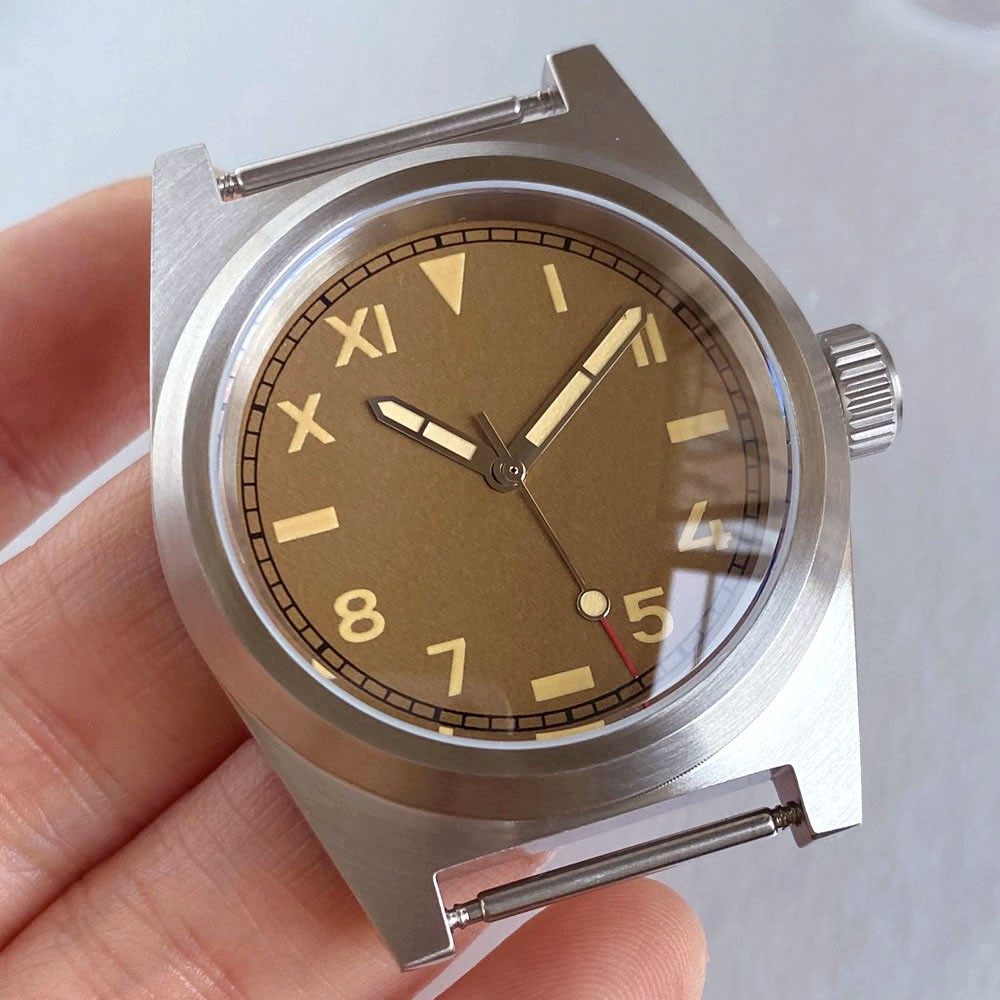 New 20ATM 38mm AR Sapphire Glass Watch Case 29mm California Dia For NH35 ETA2824