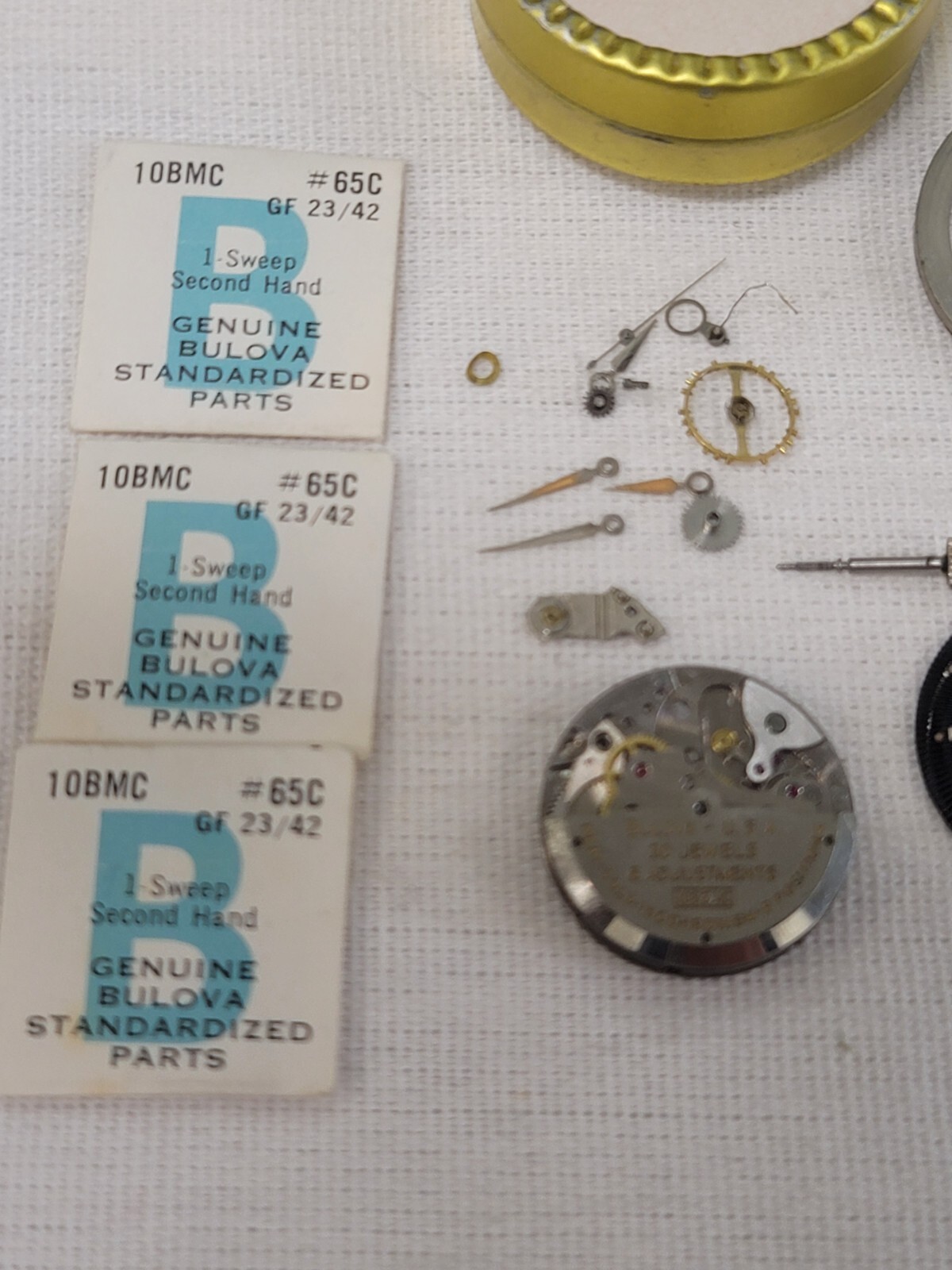 Bulova Automatic Watch Movement 10BZAC 30J 23j Dial Crown Hands Part Bulk