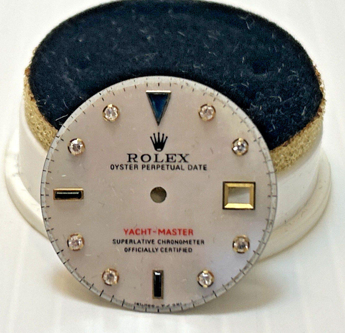 Rolex Yachtmaster Custom MOP Diamond & Sapphire Marker Dial For 16623 & 16628