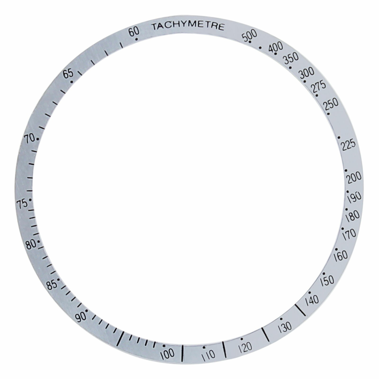 BEZEL INSERT FOR OMEGA TACHYMETRE SPEEDMASTER 321,145.022, 145.012 SILVER TOP QY