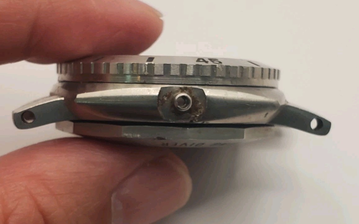 Vintage 70s Orient 1000m King Diver Stainless Steel Watch Case Kit