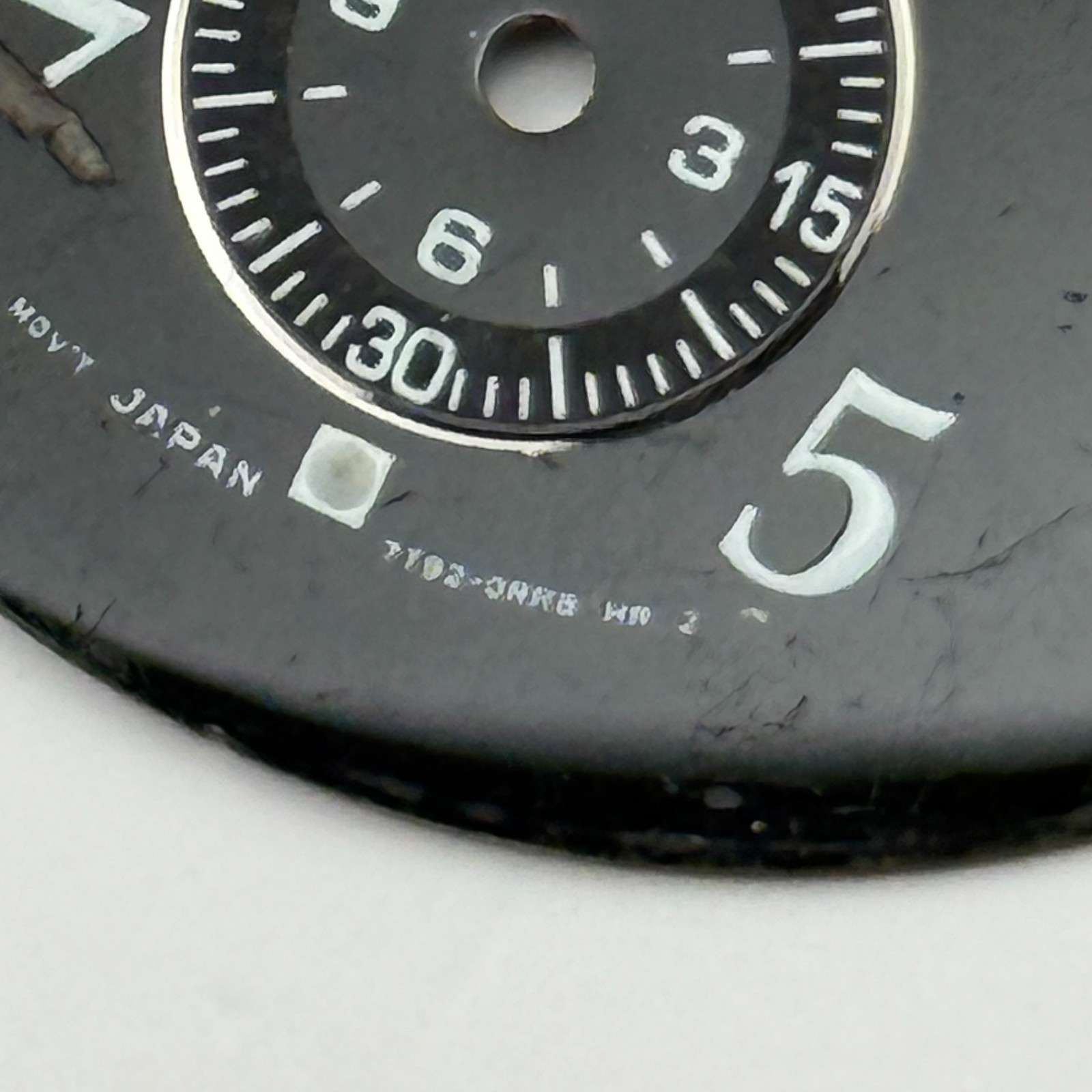 Seiko 7T92-0AR8 Watch Dial Chronograph 100M Black Spare Parts Repair 32.9mm
