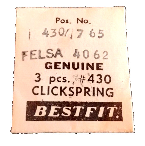 Felsa 4062 4162 Clickspring watch part #430/765 (3-PACK) fits Zodiac 15