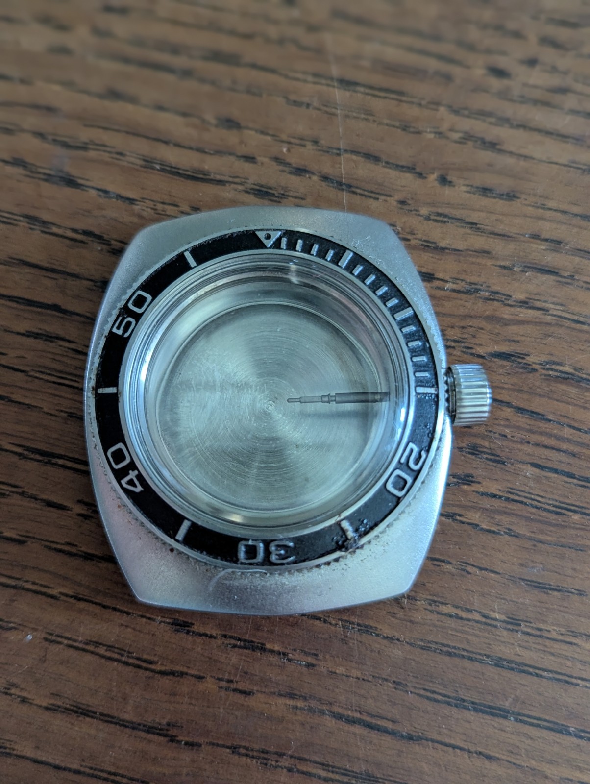 Vostok Amphibia Watch Case, Crown + Stem, Used, Good Condition #S751