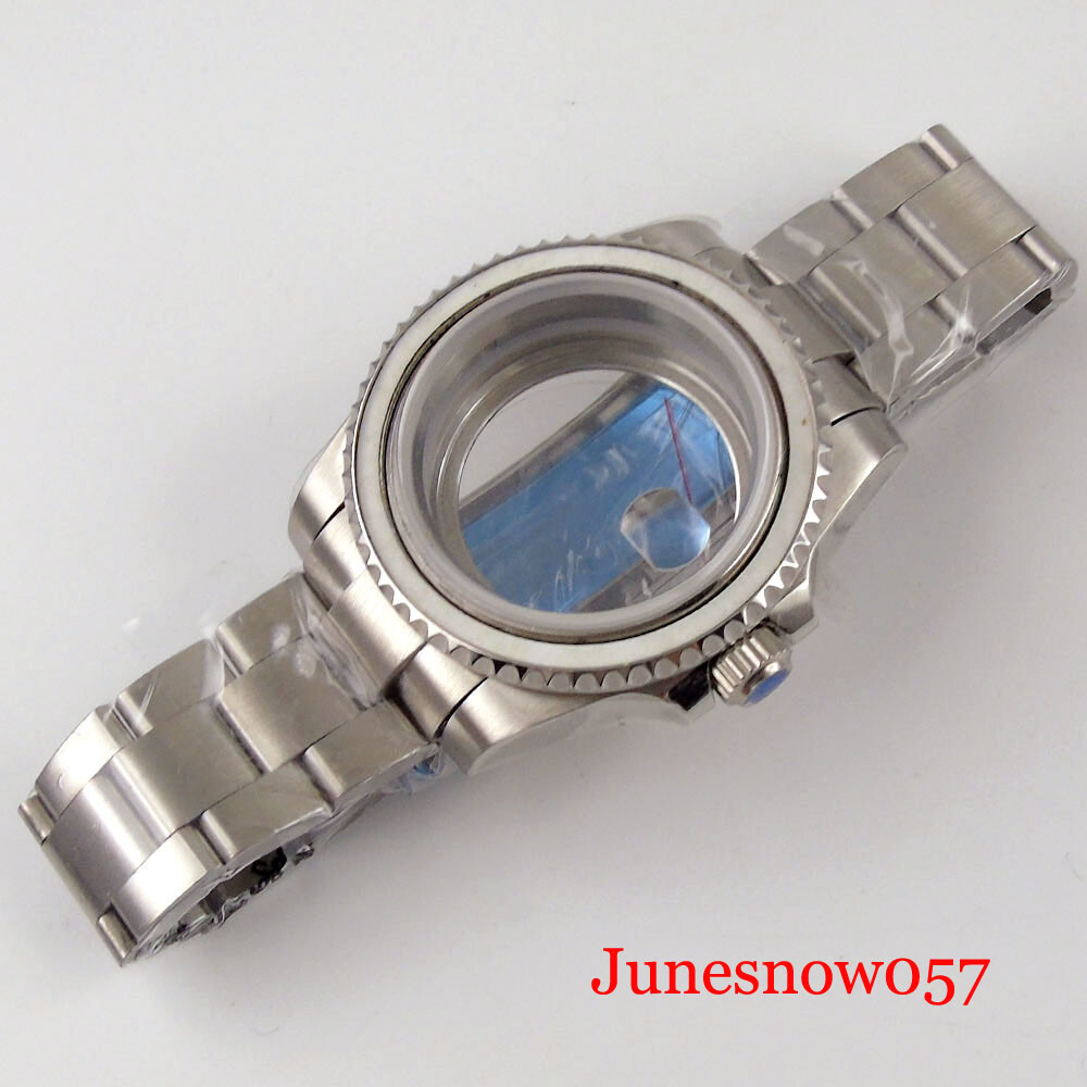 40MM SUB Men Watch for NH35A NH34 ETA 2824 Oyster/Jubilee Sapphire Screw Crown