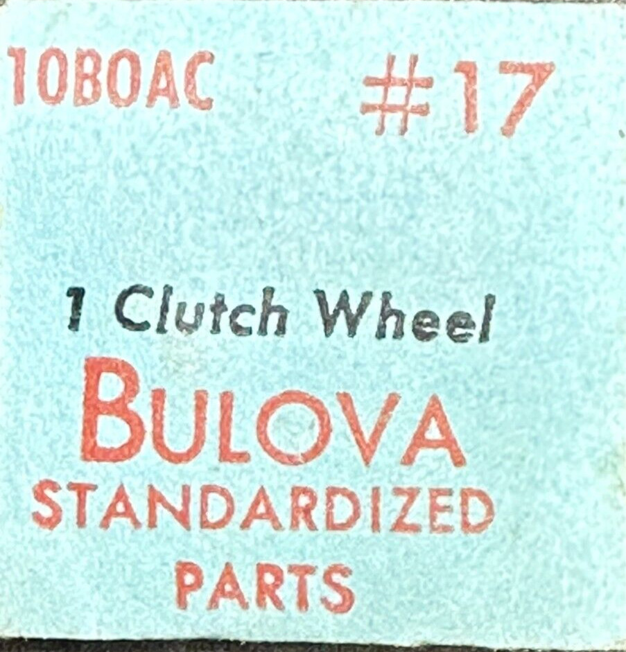 Bulova Factory Bulova 10BOAC #17 CLUTCH WHEEL Standardized Watch Part