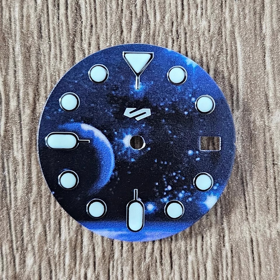 Watch Repair Green Luminous Dial 28.5mm Star River Dial for HN35/36/4R Movement