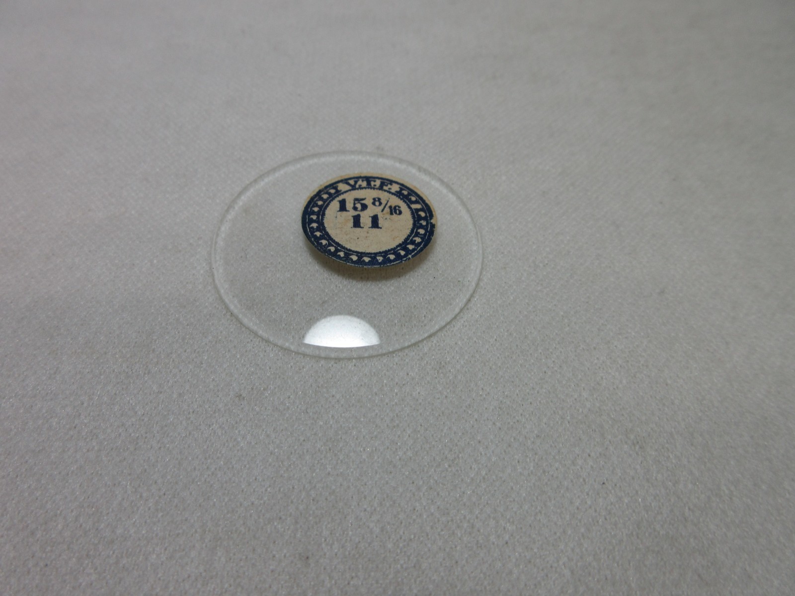 THICK GLASS POCKET WATCH CRYSTAL SIZE 15 8/16 WATCHMAKER REPLACEMENT PART #i15