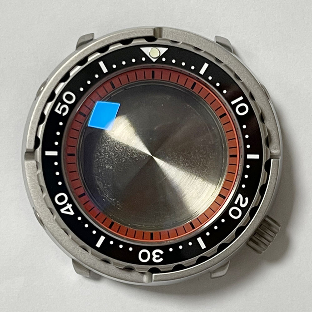 47mm Diver Sapphire Watch Case For NH35/NH36 Titanium Anti Reflective 20BAR