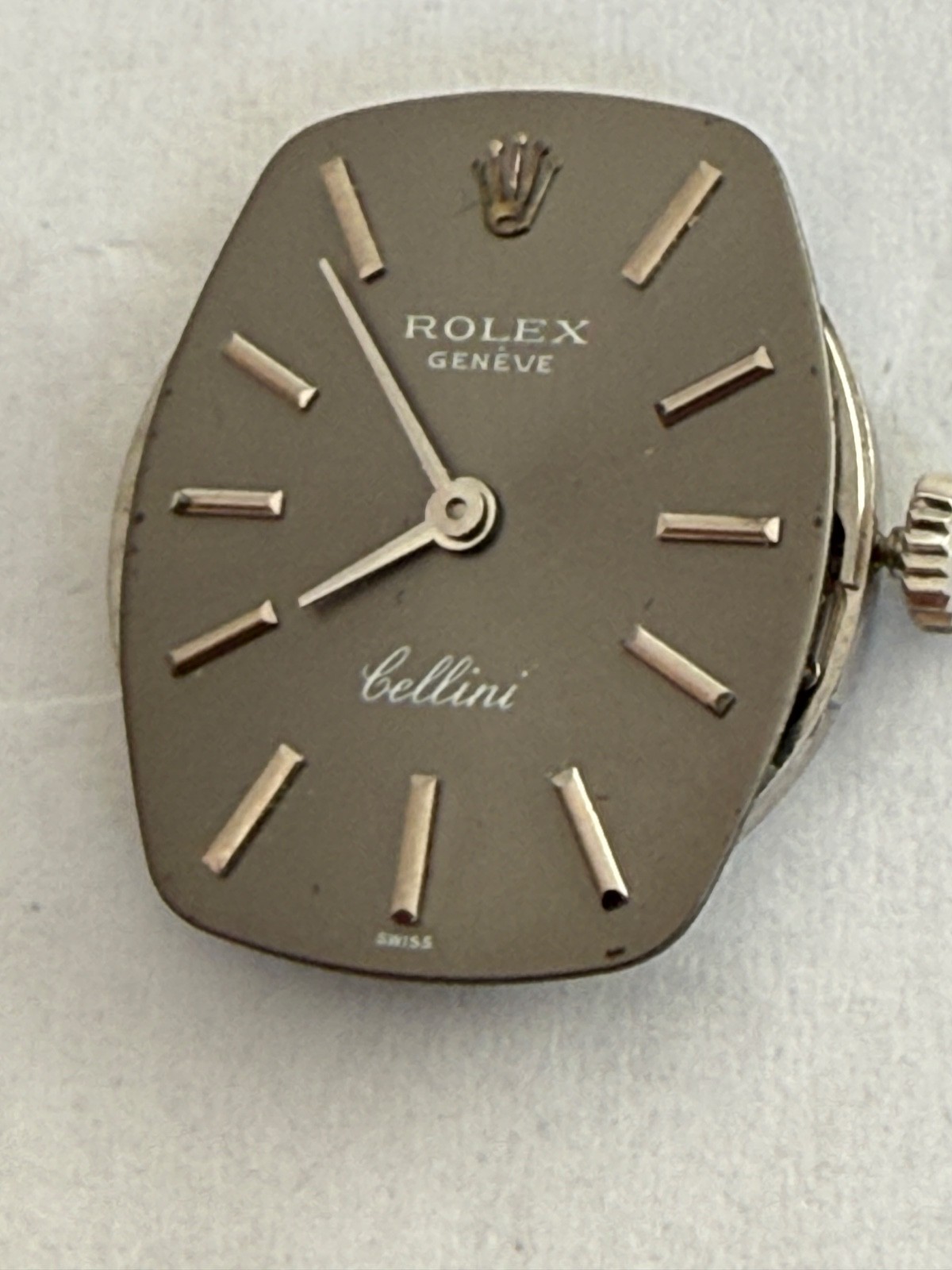 ROLEX Cellini Movement Cal.1600 Hand Ladies gray Dial size 19mmx 23mm working