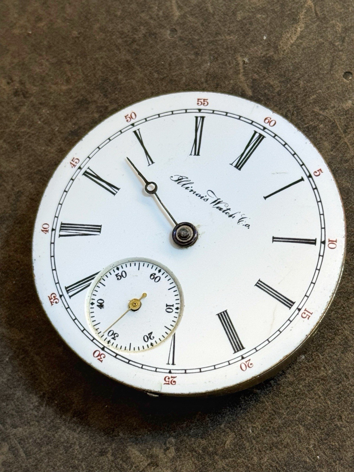 Antique Illinois Watch Company Springfield American Pocket Watch Movement Repair