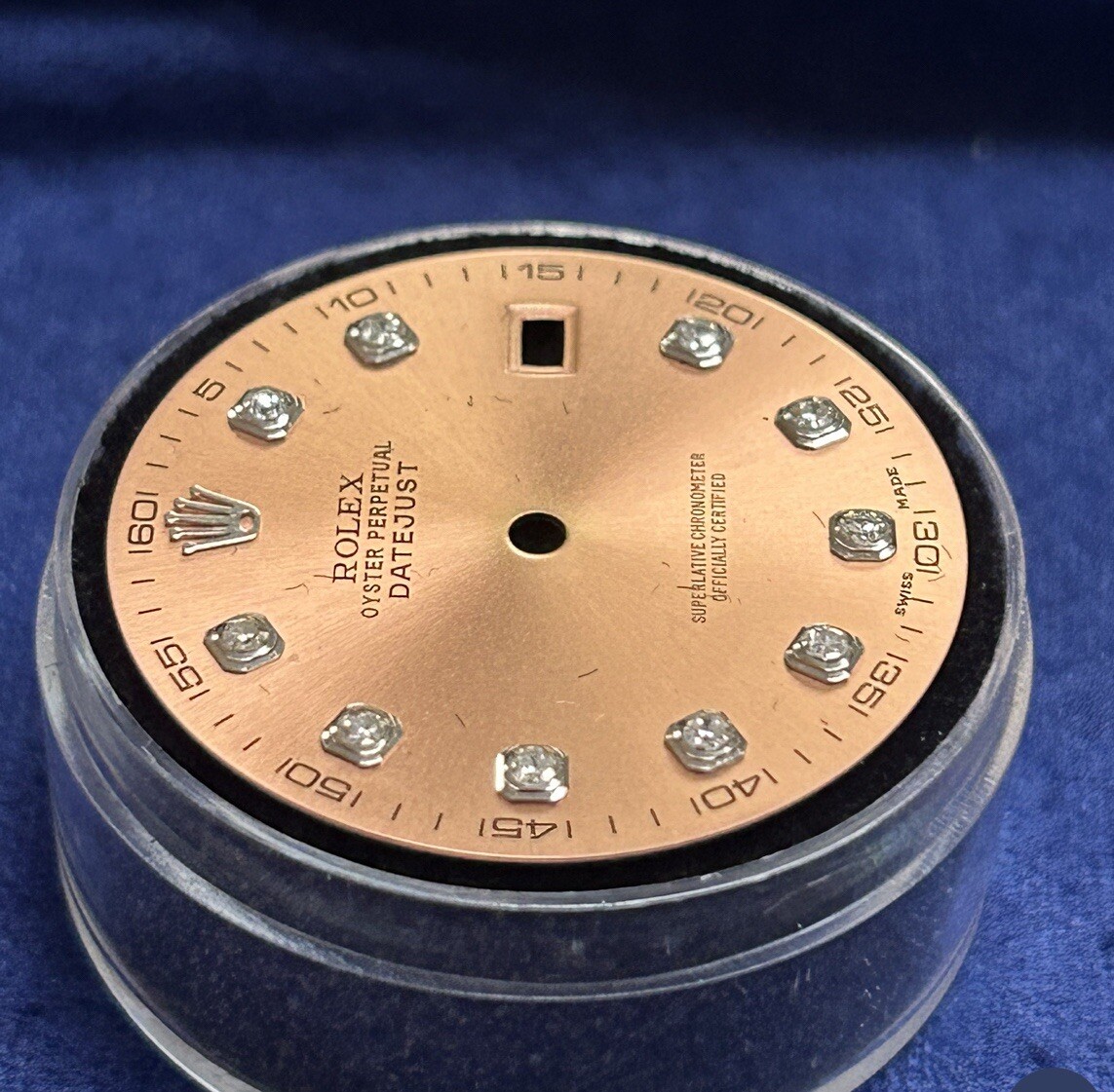 Rolex Mens Datejust II Custom Salmon Diamond Dial For Models 116334 & 116300