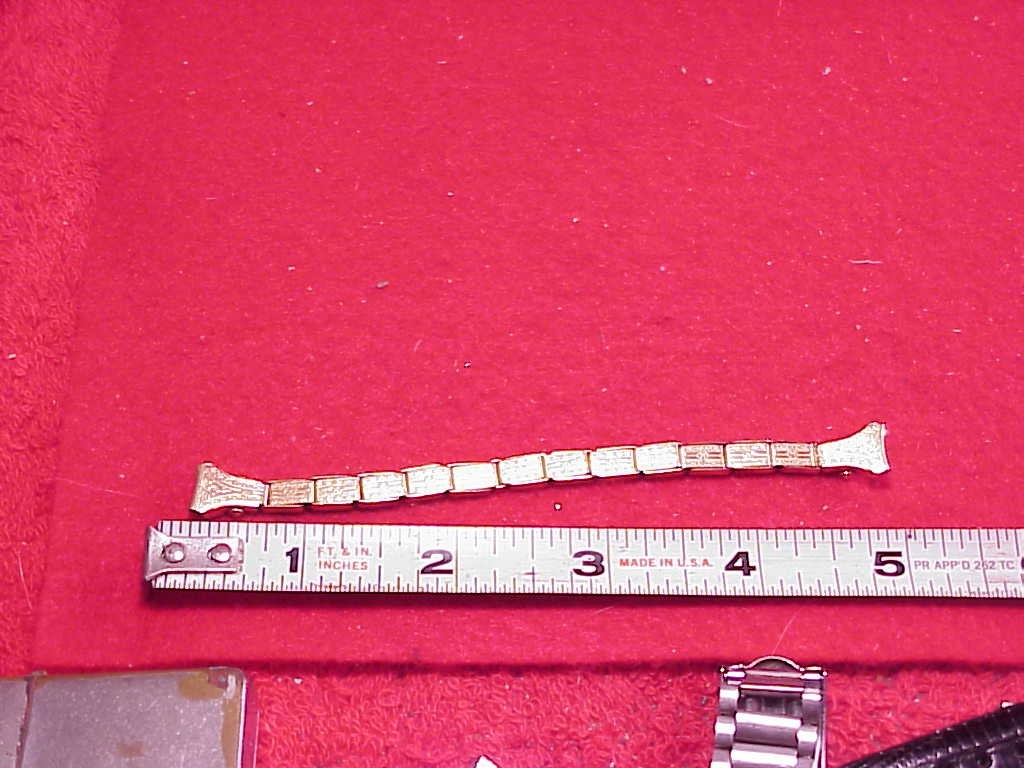 VINTAGE LIGHT ROSE GOLD LADIES WRISTWATCH BAND EARLY 1920 8MM 4 3/4″ STRETCHES