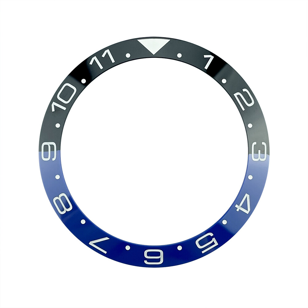38MM 12H Batman Dual Time C3 BGW9 Lume Slope Ceramic Bezel Insert For SKX007