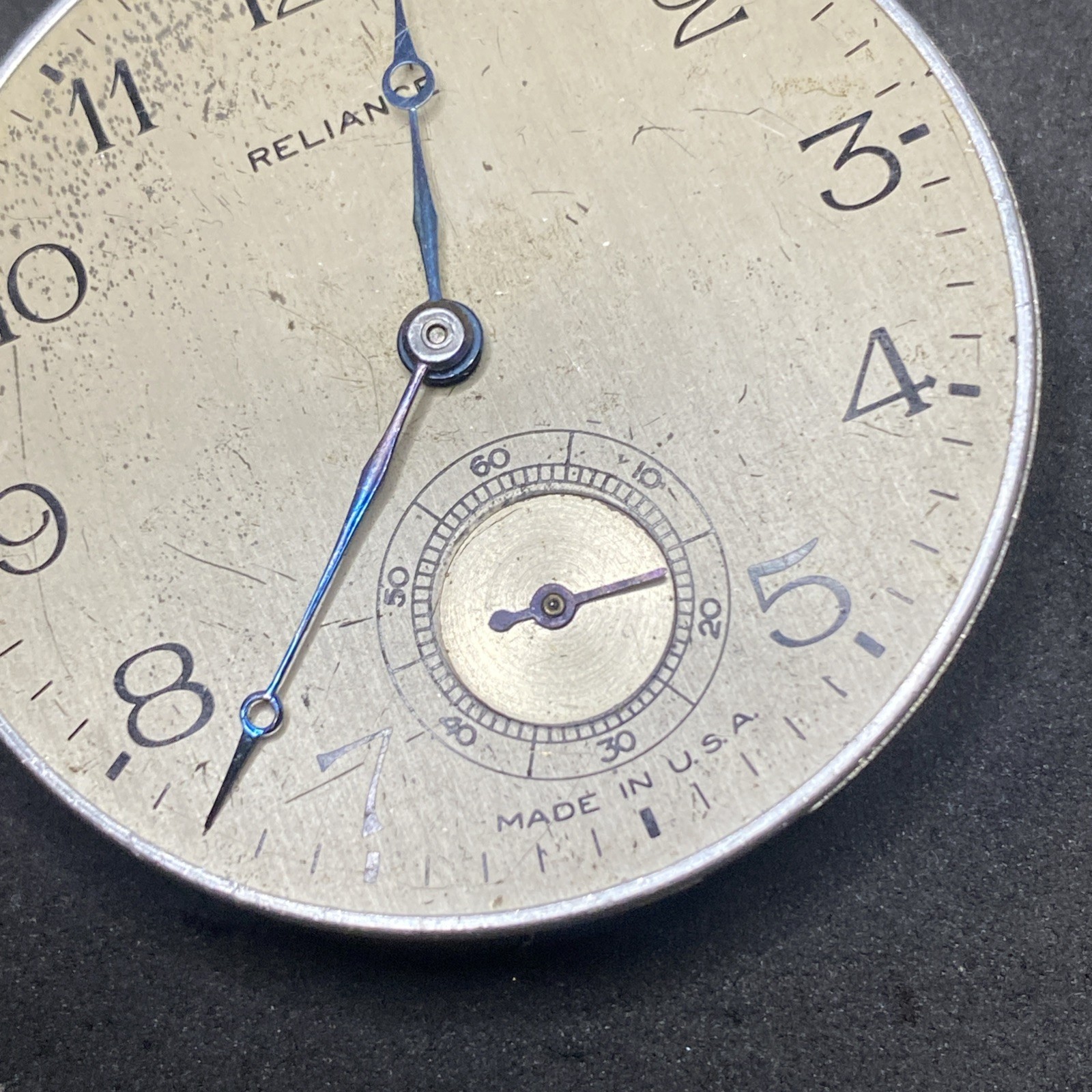 Ingersoll Reliance Pocket Watch Movement Size 16s Openface 7j Parts F8653