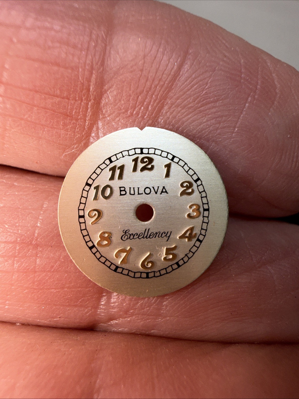 Vintage Bulova Excellency Watch Dial Face Plate Only New Other Round Small