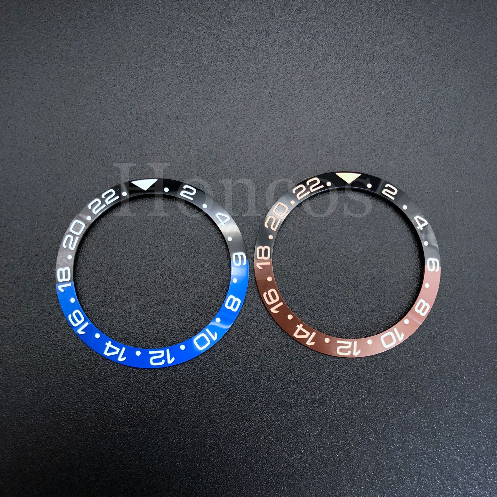 38mm Black Blue White Ceramic GMT Watch Bezel Insert for 40mm Sub SKX 007