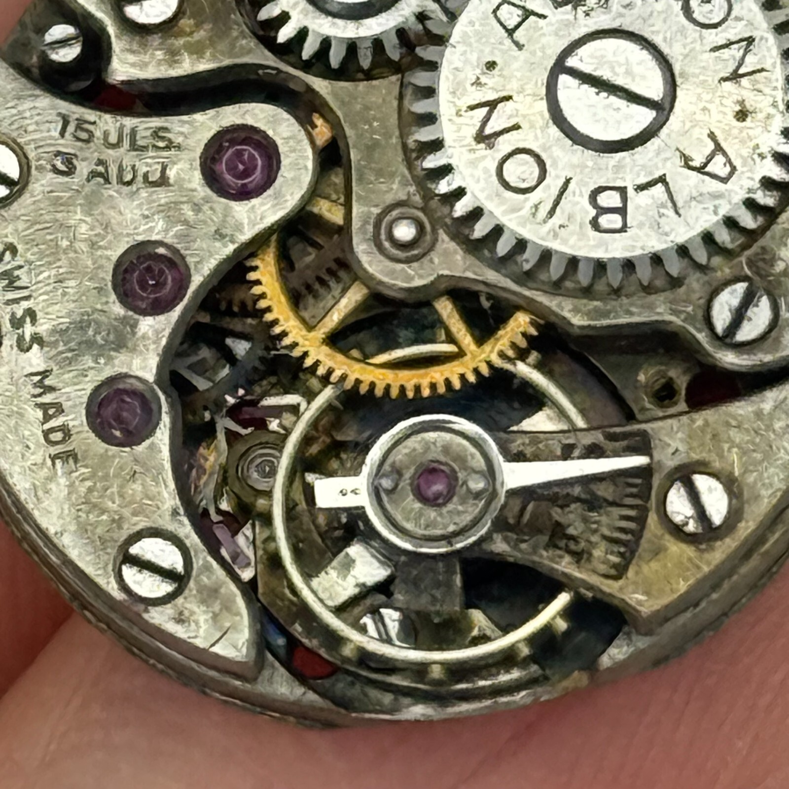 Breguet HSBG Watch Movement Albion Manual Wind Swiss Vintage Parts Repair 19.3mm