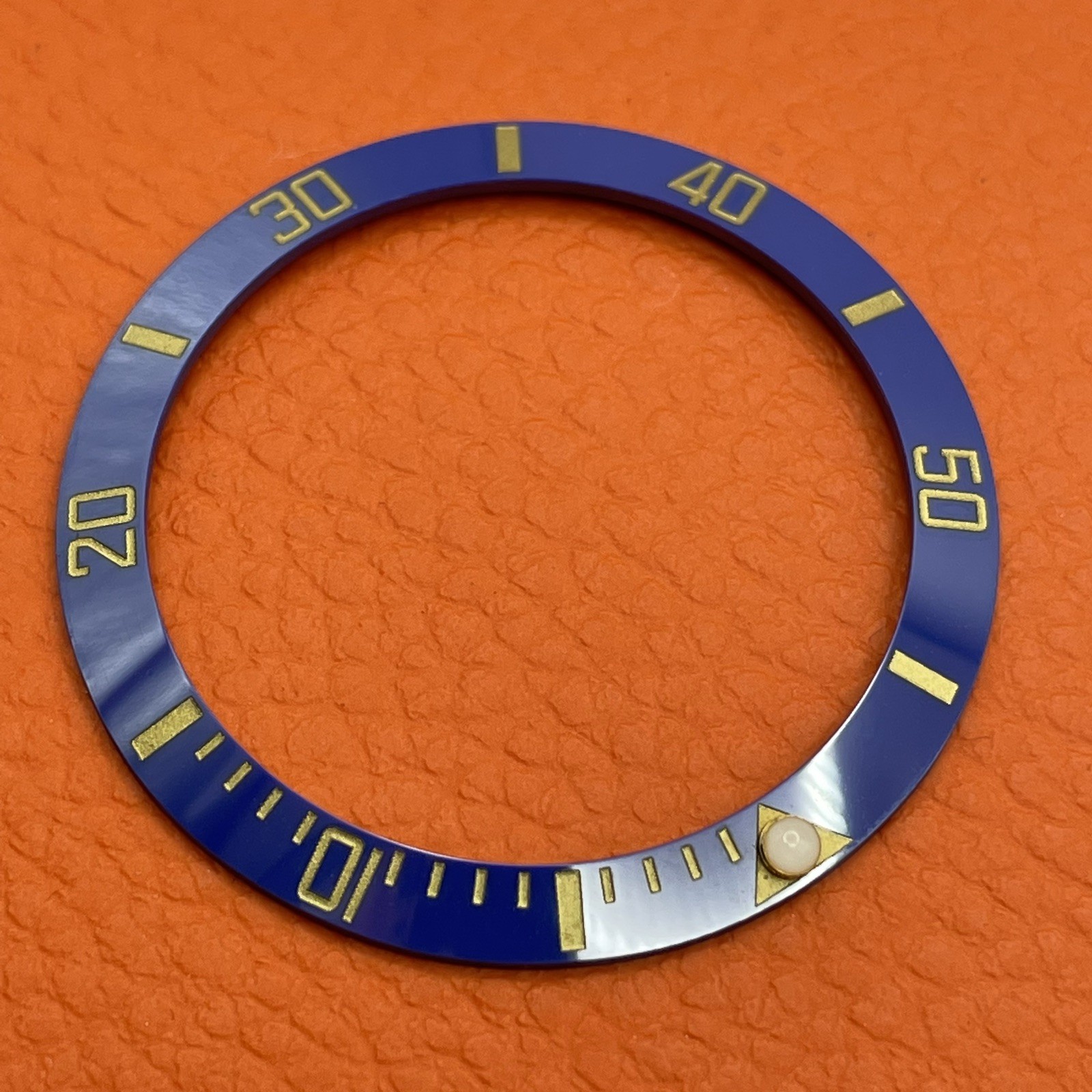 Blue/Gold Engraved Ceramic Bezel Insert for Rolex Submariner 116613 116618