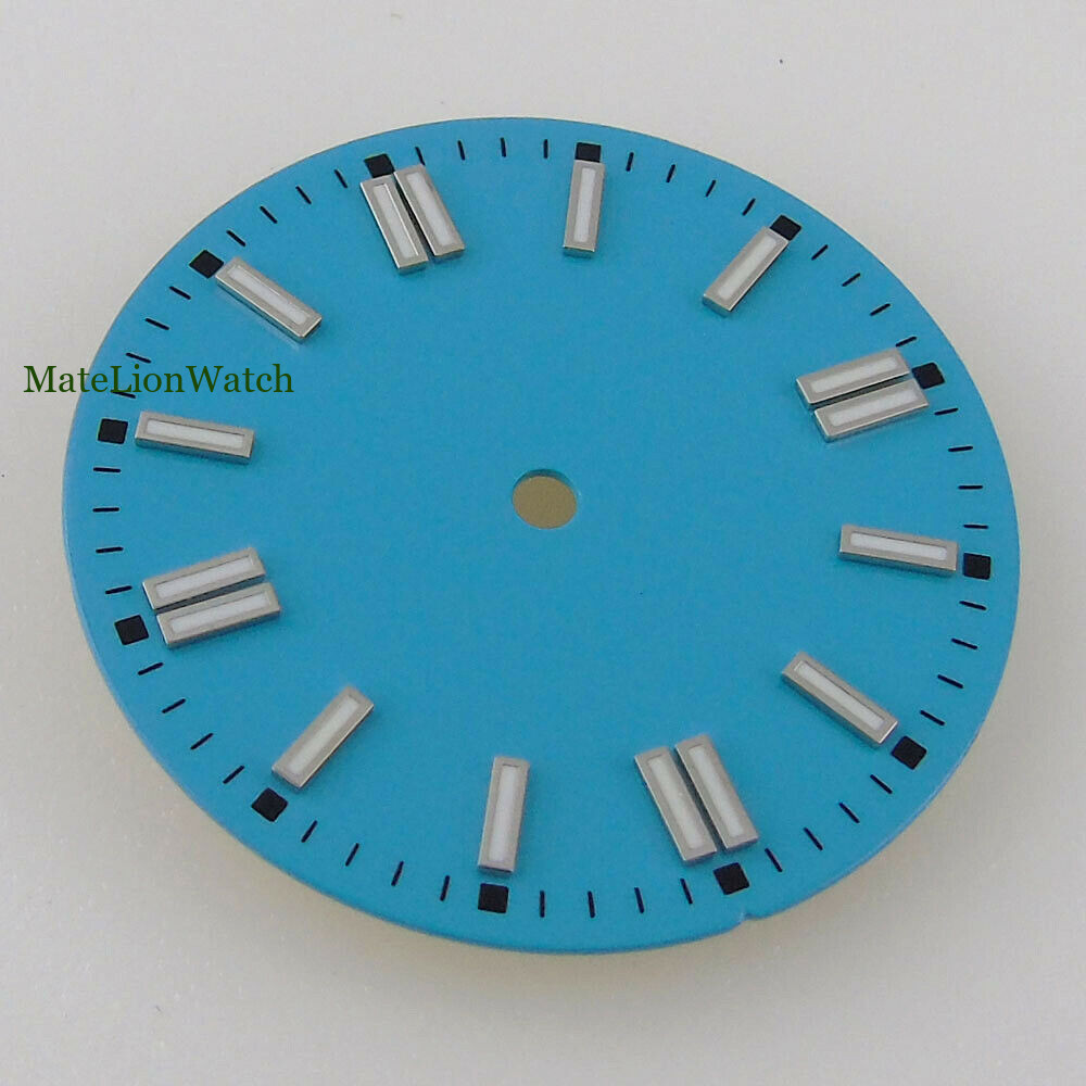 29mm Sterile Watch Dial For ETA2824 2836/Miyota8215 821A/DG2813 3804 Green Lume