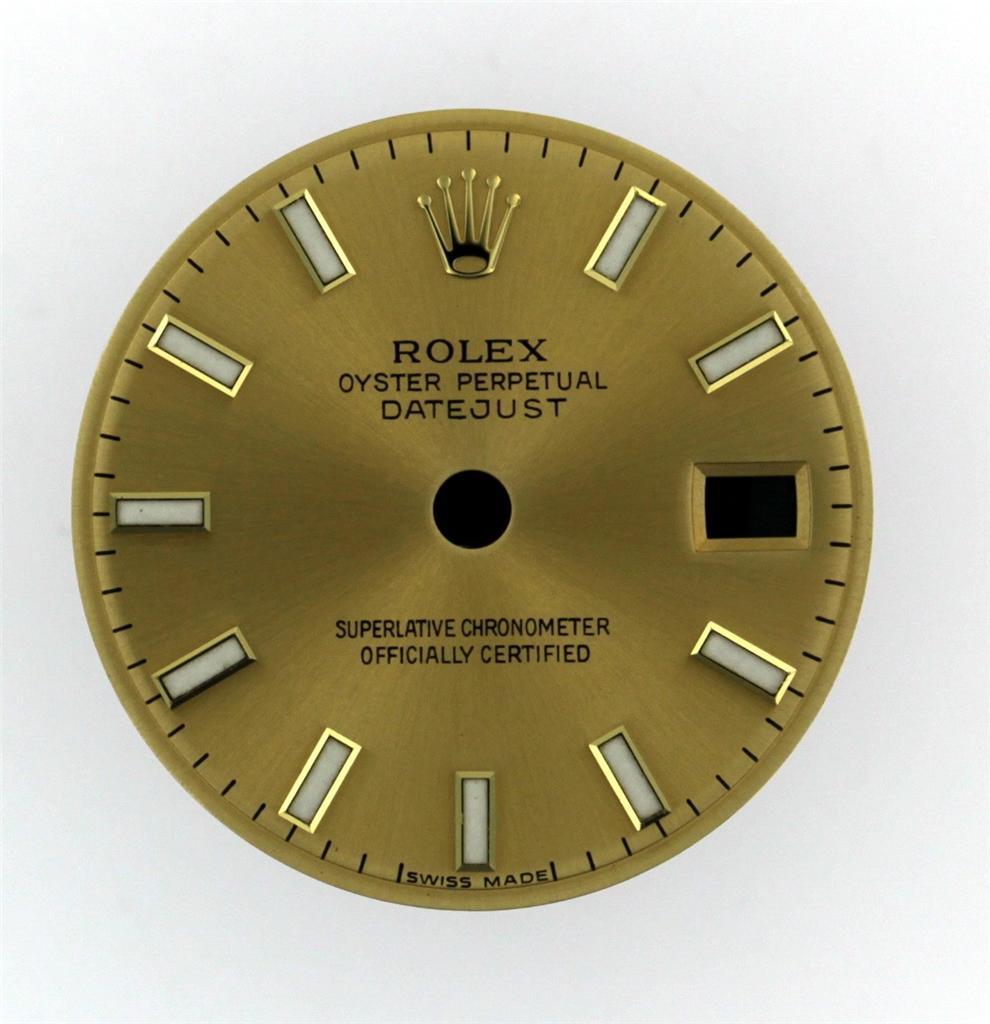 Factory Lady Rolex Datejust 69163 69178 Champagne Luminous Stick Dial 2Tone #F27