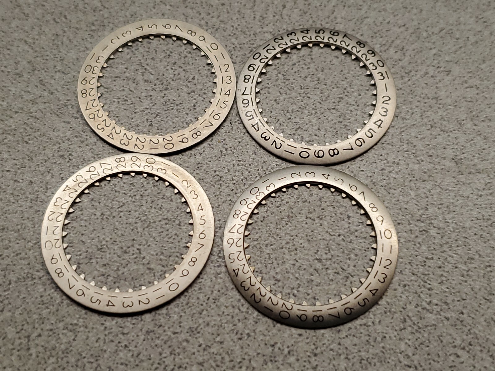 Lot Of 4 Factory NOS Bulova Accutron 2182 & 2193 Date Indicators