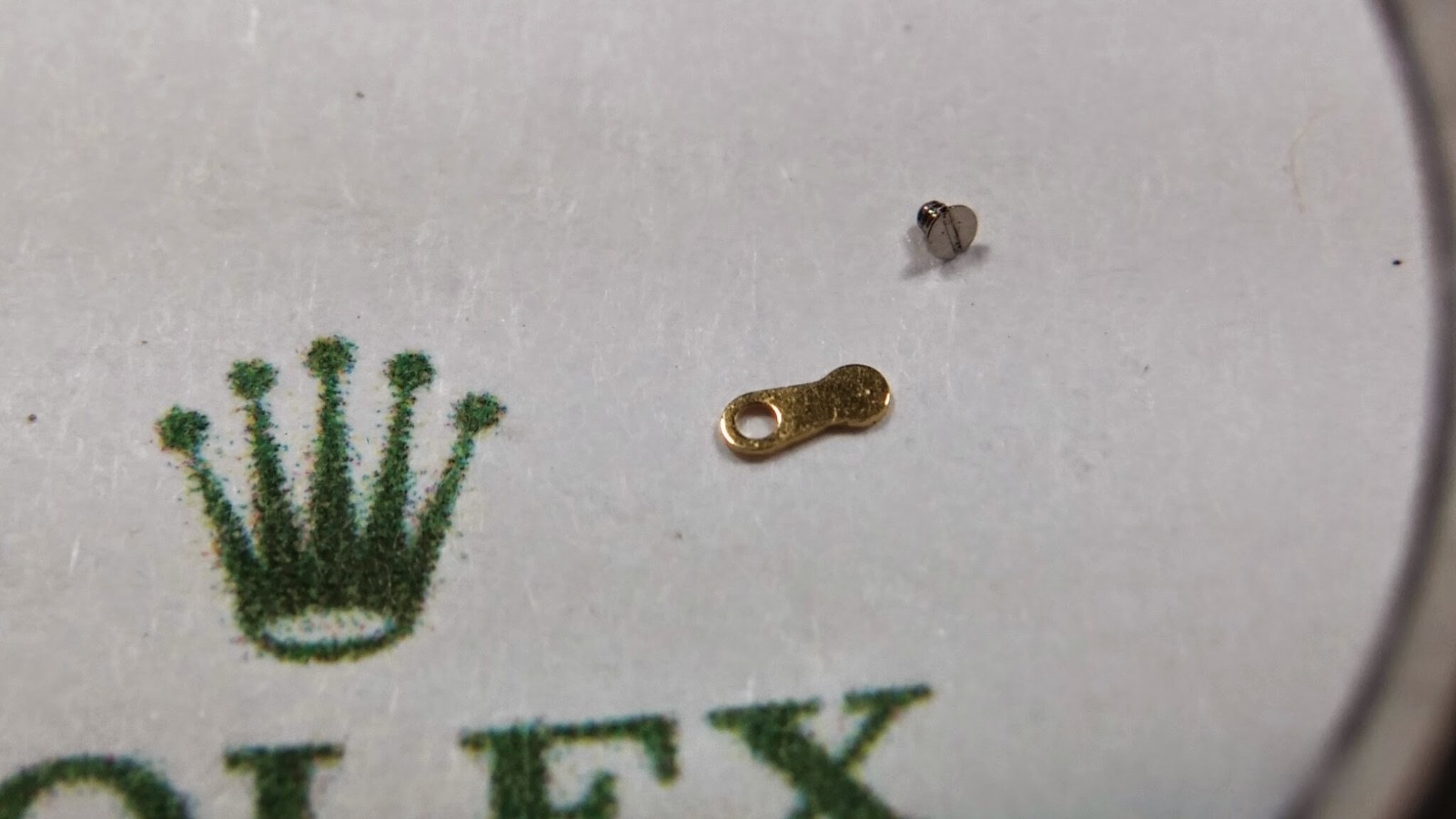 Rolex 2230 561, 2235 part 561 bridle for spring clip plus screw (5561) open