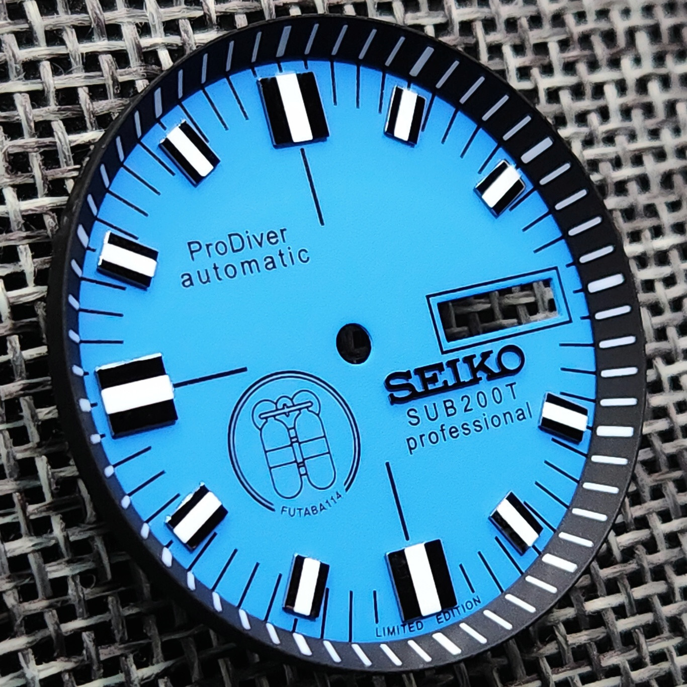 New PRO DIVER BLUE DIAL DIVERS FOR SEIKO NH36 4R36 7S26 SKX007 w/ Chapter Ring