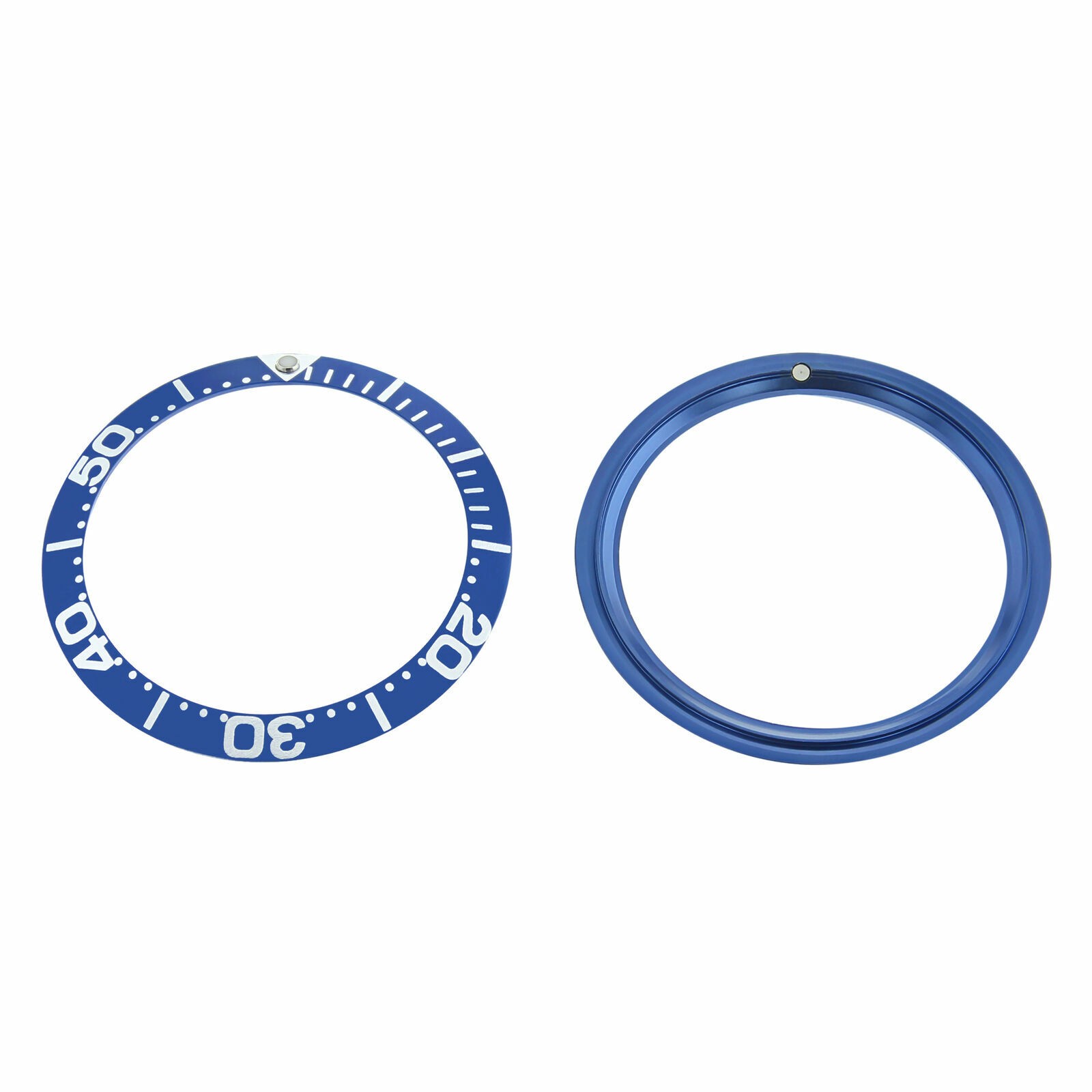 Blue Easy Snap In Replacement Bezel Insert 38.10mm x 30.50mm Large Numbers