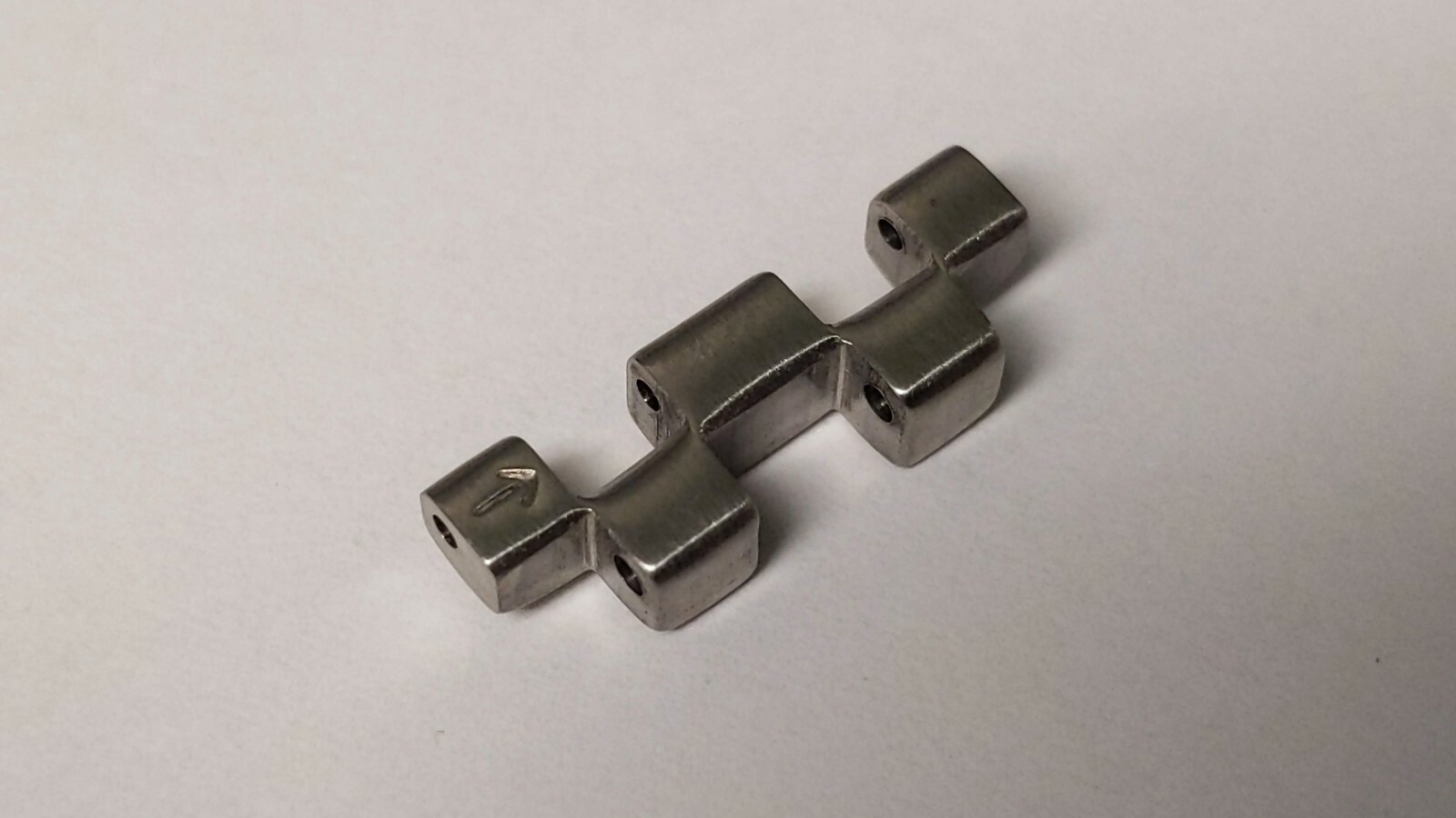 genuine 114ST Omega LINK S/S 20.2mm pre-owned, brushed steel x 13.3mm (short par