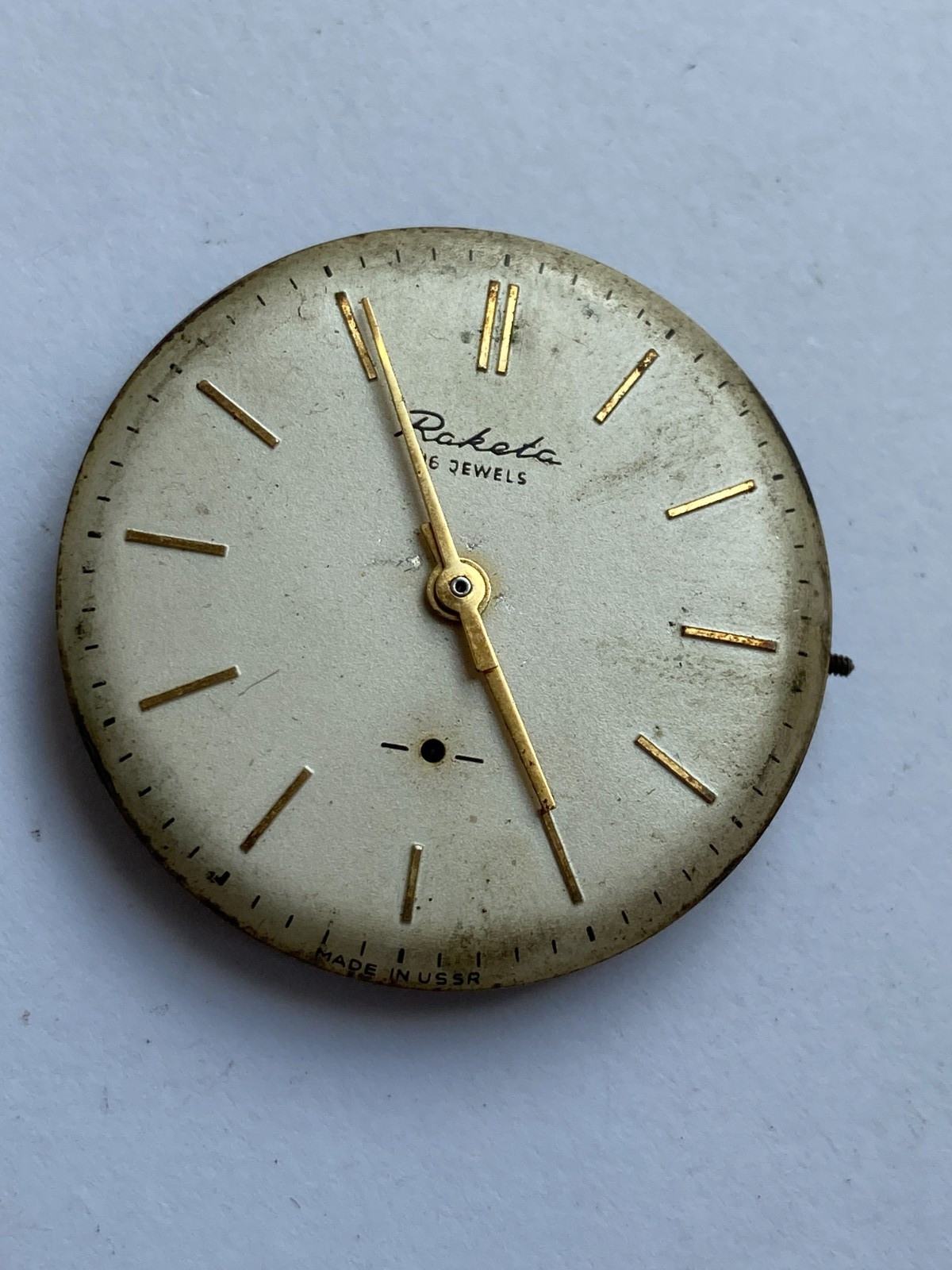 VINTAGE MEN WRIST WATCH FOR PARTS MOVEMENT RAKETA USSR PAKETA 12 CAL. 2603 16 J