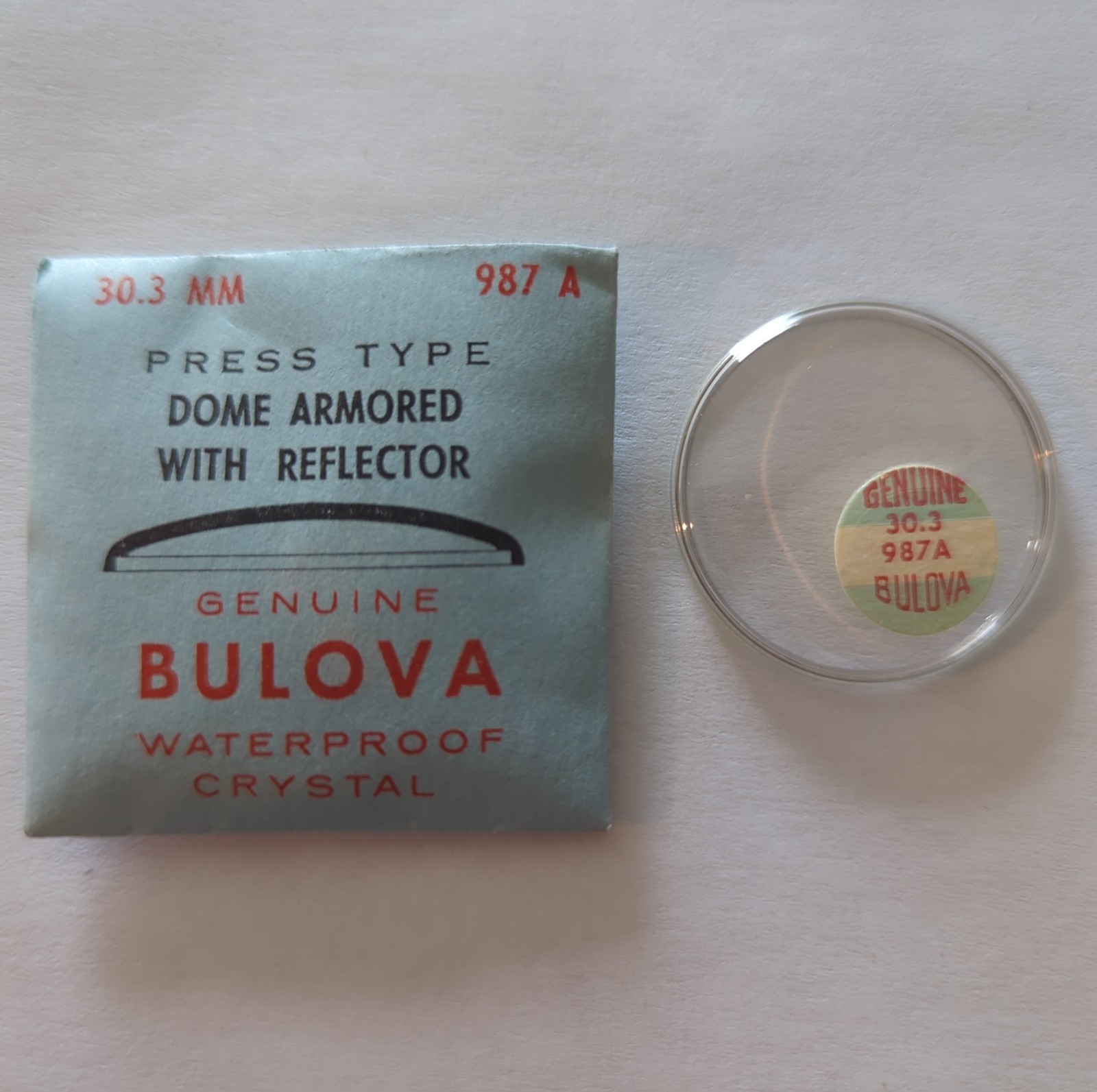 Genuine Bulova Watch Crystal Various Press Style Dome — Select Your Size Style