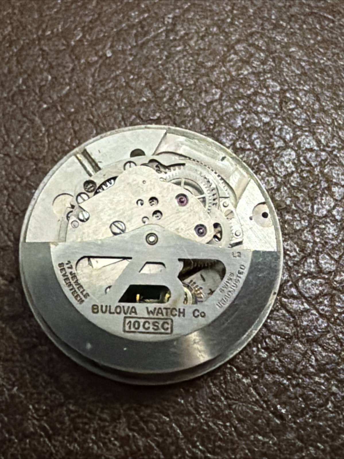 Vintage 1950’s Bulova 10CSC automatic men’s wrist watch movement with dial E6