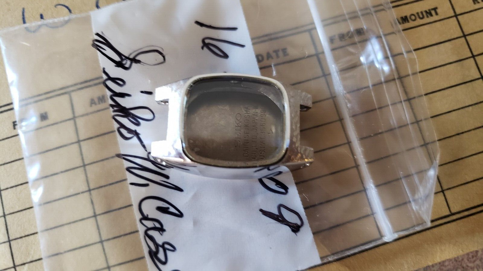NEW Vintage 1970’s 80’s Seiko Ladies Silver Watch case & crystal # 16-5009