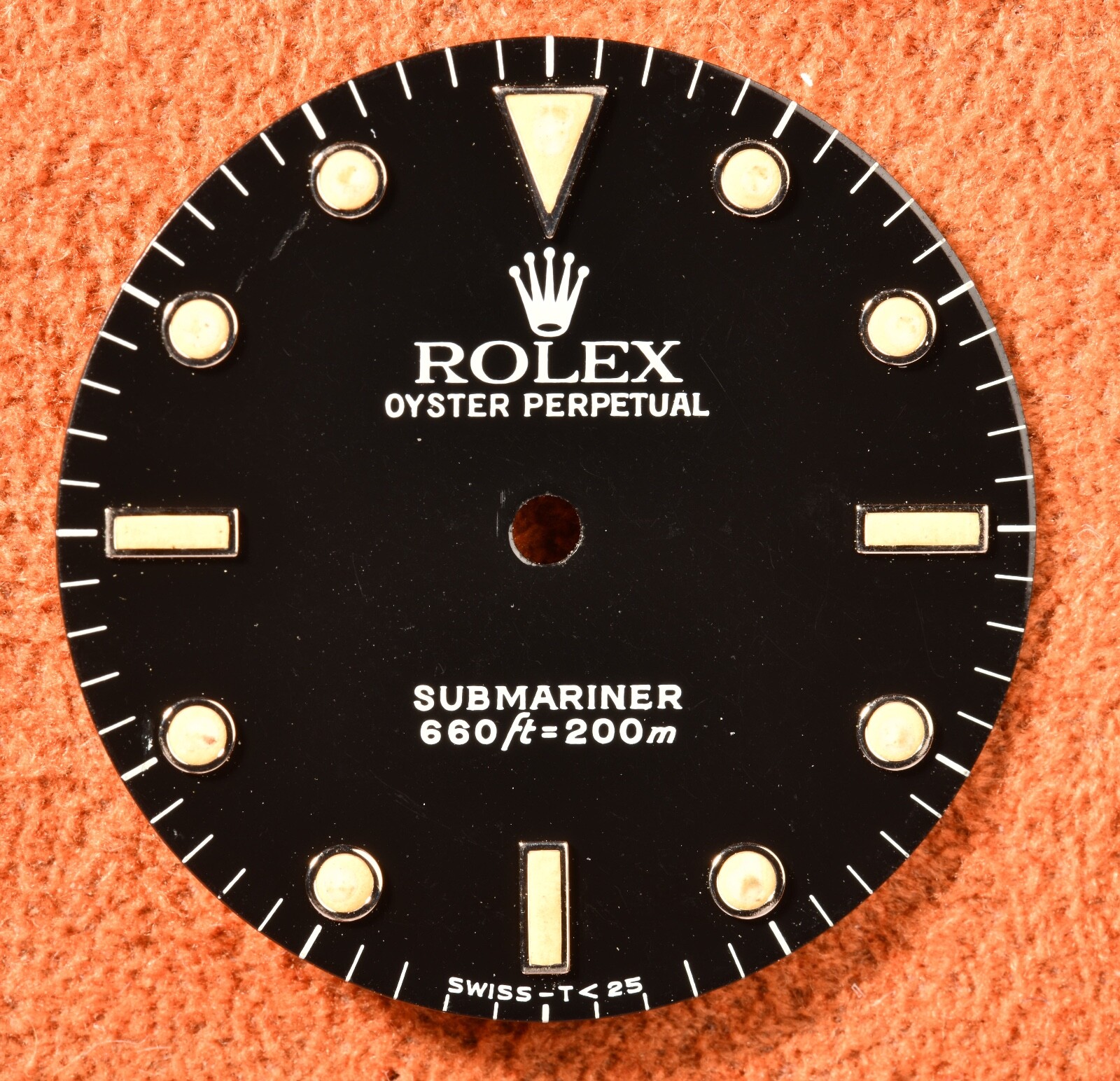 Rolex 5513 Dial Glossy Spider Black Nice Patina