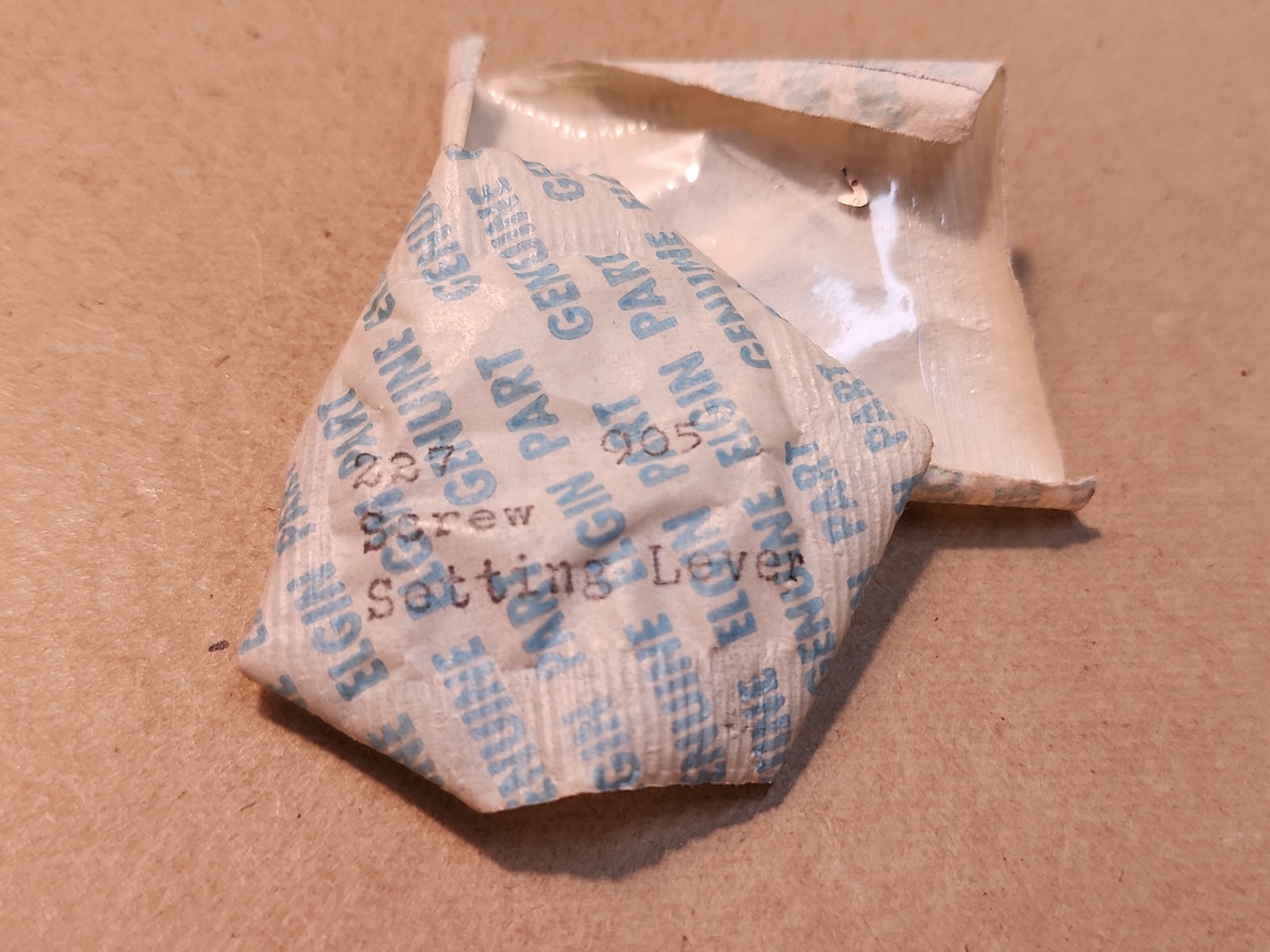 NOS Elgin 21/0 Grade 905 Setting Lever & Setting Lever Screw Parts Spares