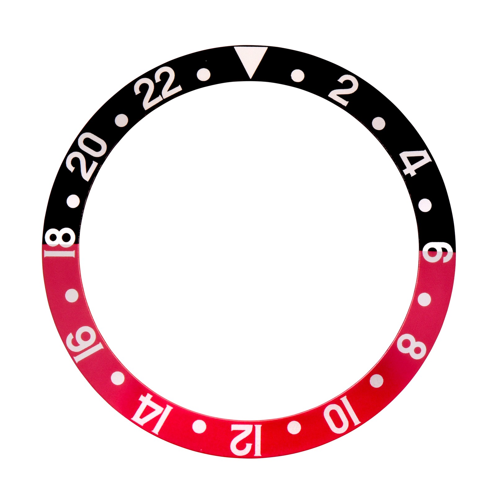 37.70×30.70mm Black Red Faded Aluminum Replacement Bezel Insert Diver Watch