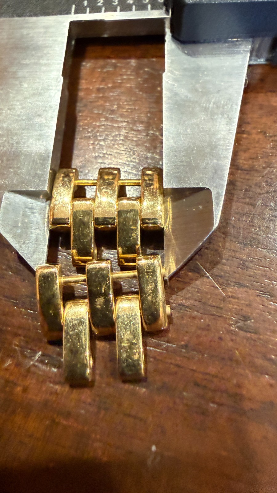 Cartier Watch Bracelet Link Panther 18k Yellow Gold 15mm RARE TWO Screws SWISS