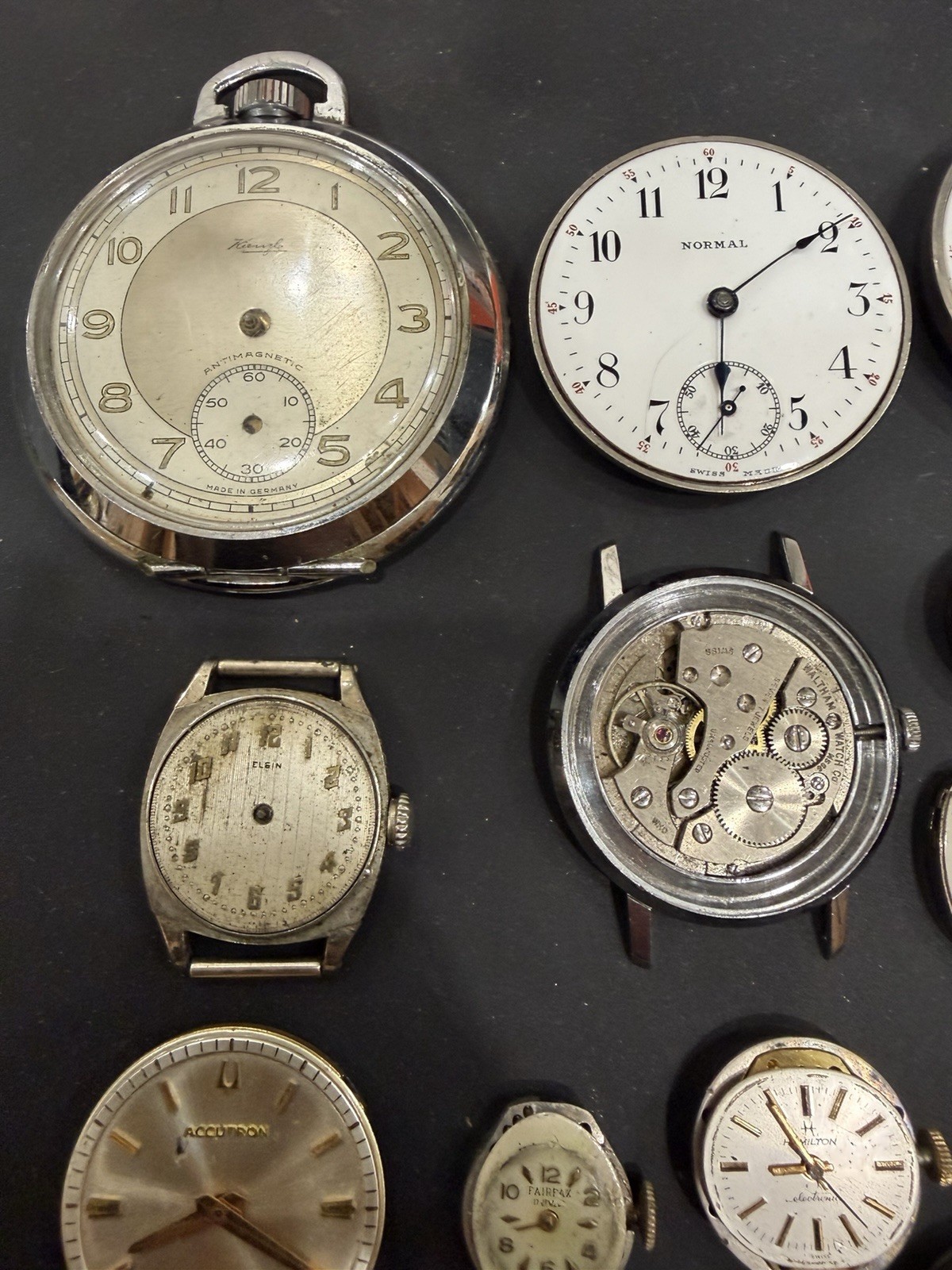 Watch Lot Movements Dials Parts Repair – Bulova Elgin Waltham Accutron