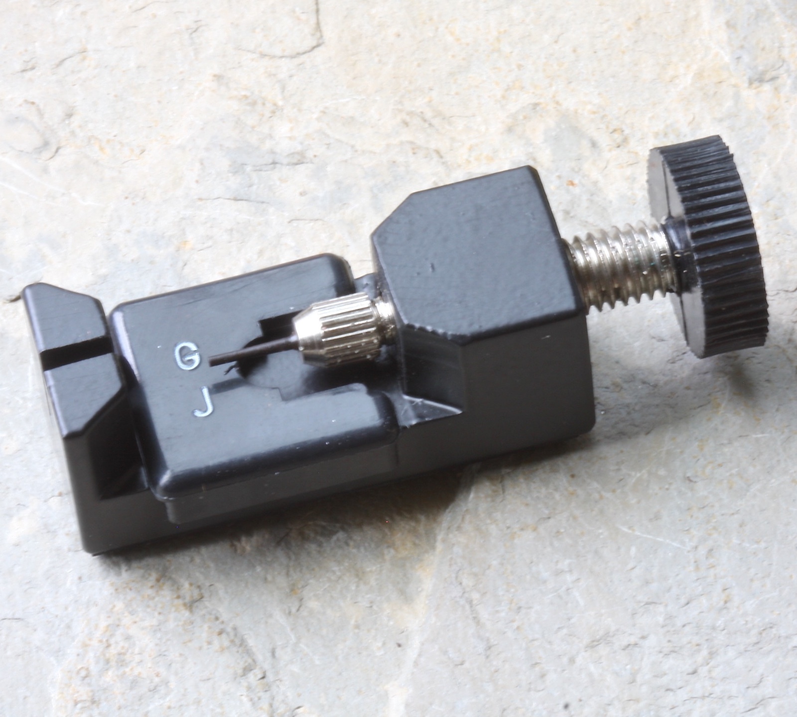 Link pin remover tool compatible with NSA vintage watch bracelet band links