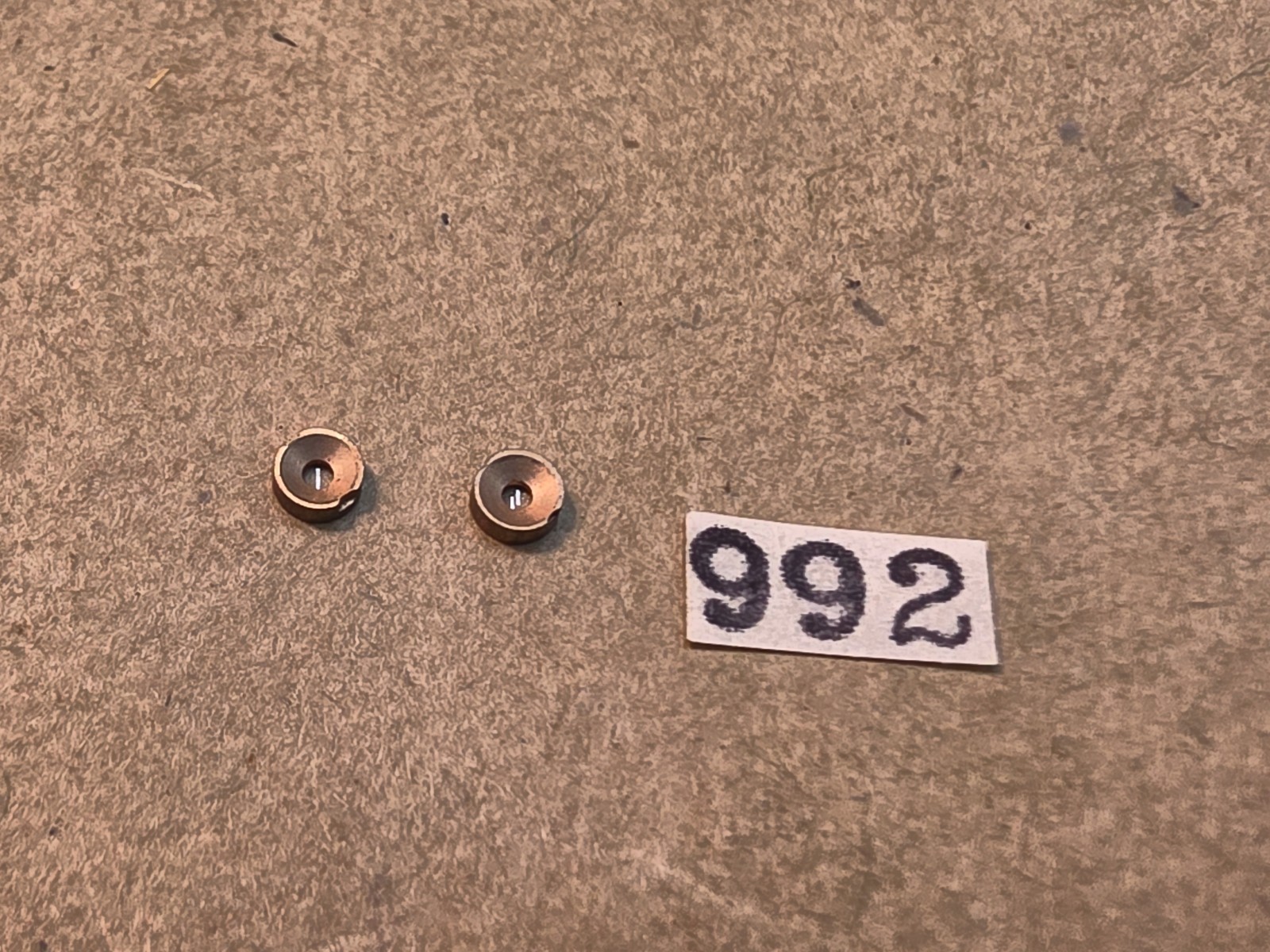 Lot Of 2 NOS Hamilton 16s Upper Cap Jewels For 992 Parts Spares Repairs