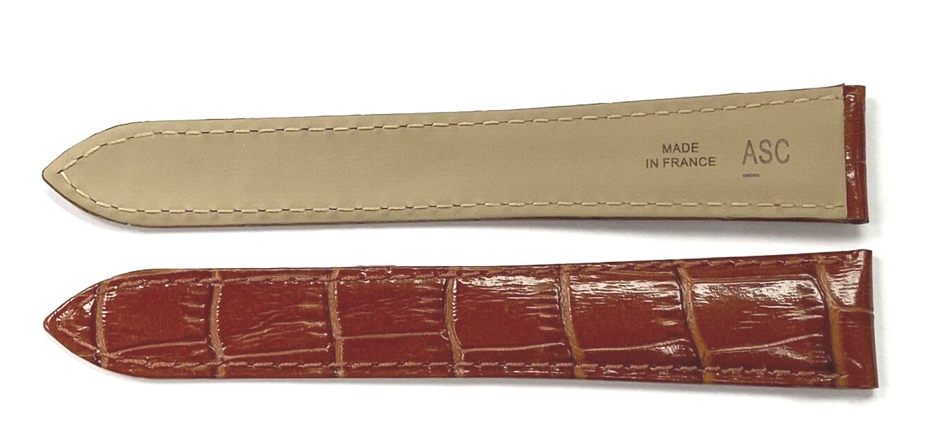 Watch Band Genuine Leather Alligator Grain fit Cartier Watch 14X12MM