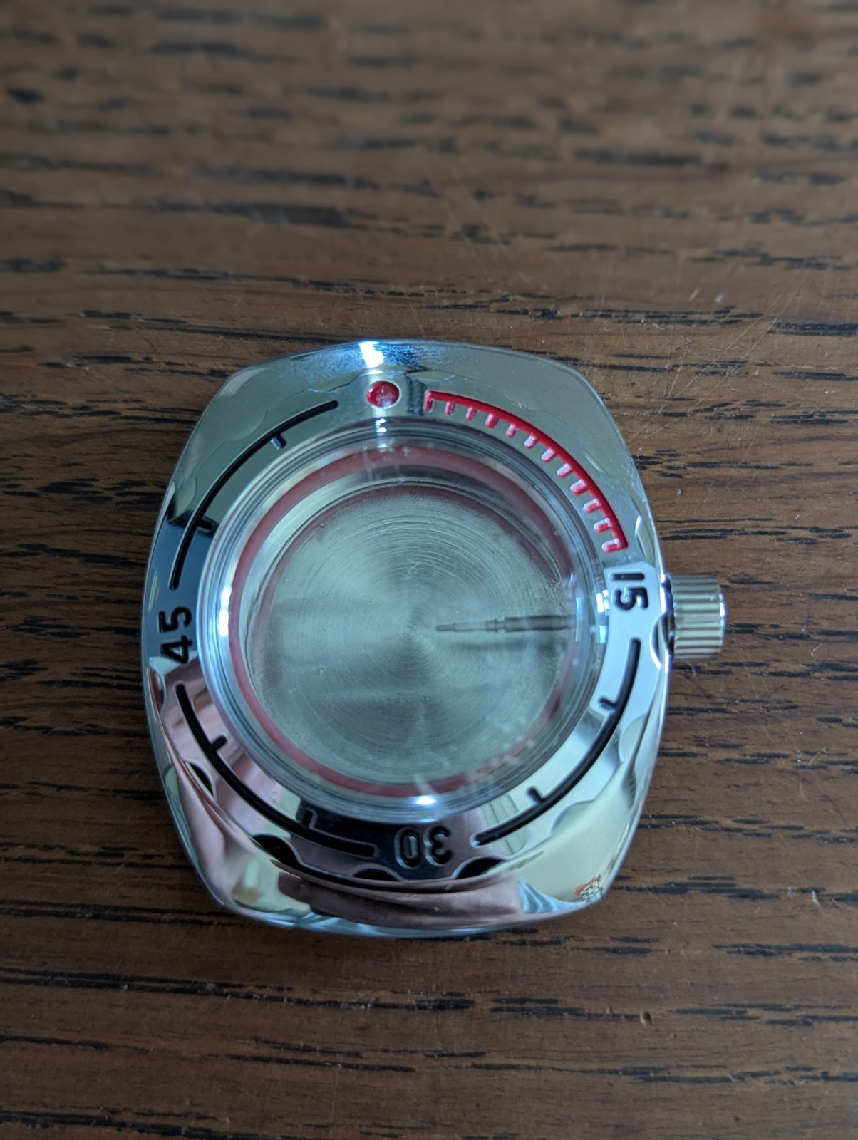 Vostok Amphibia Automatic Watch Case, Crown+Stem, New Old Stock, Complete #S752