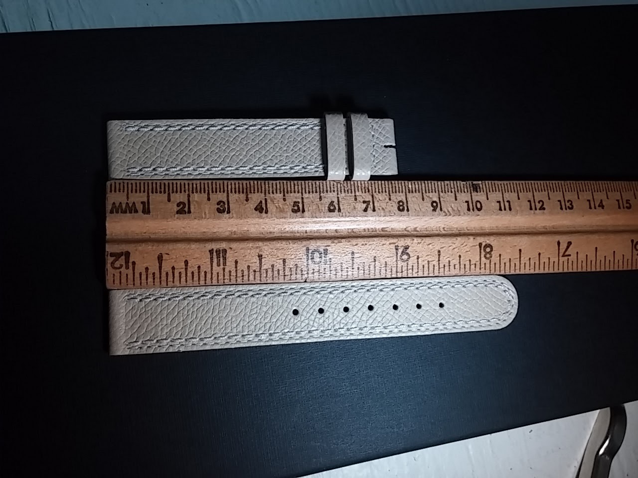 COBRA Band 16/15.5mm, TAN, double stitch, Brand NEW watch strap, Genuine Leather